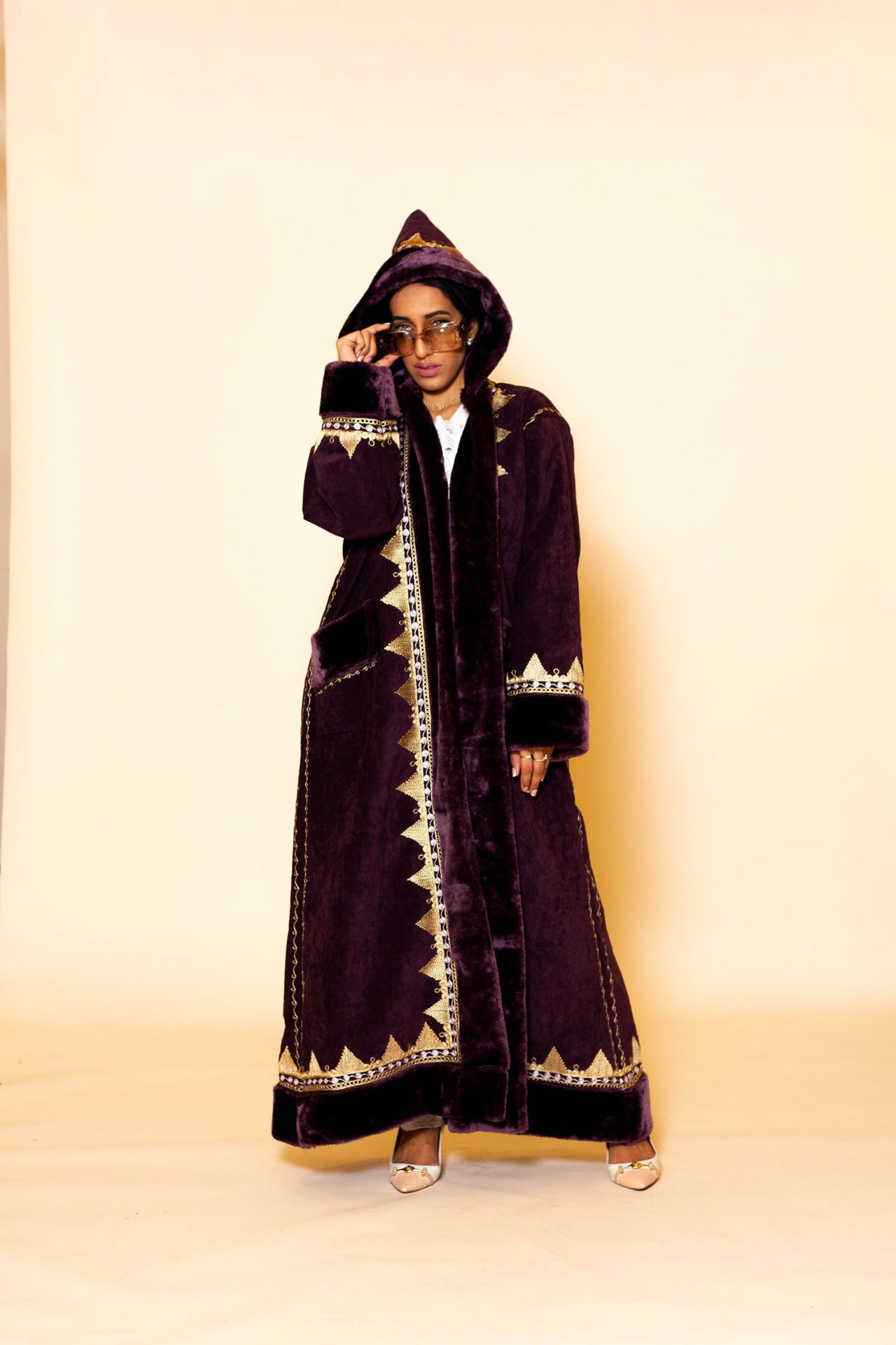 Purple Moroccan Farwa (coat)