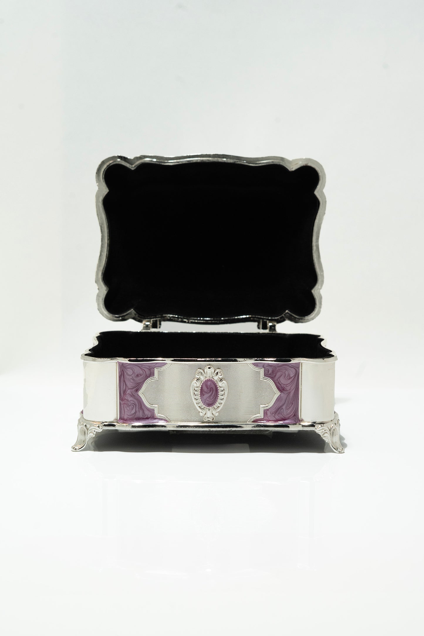 Elegant Silver and Purple Arabic Incense Burner Set