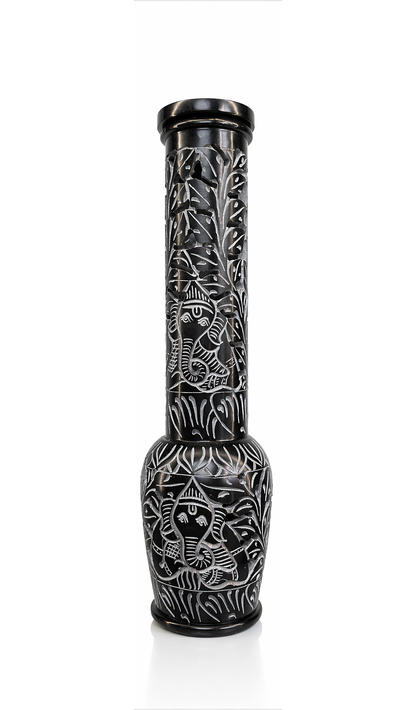 Hand Carved Soapstone Incense Tower Burner for Sticks & Cones, 3 Colors