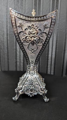 Elegant Silver Mabkara Burner with Rose Front (out of stock)