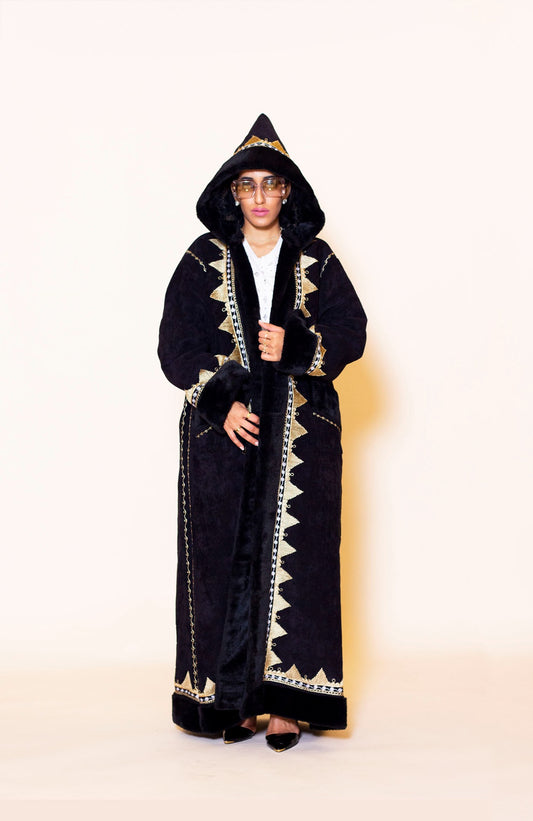 Black Moroccan Farwa (coat)