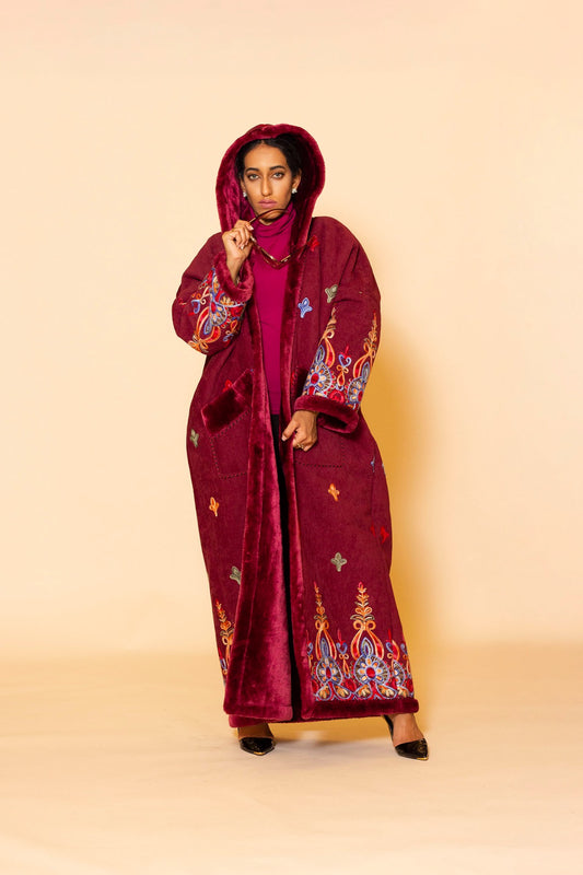 Dark Red Farwa (coat)