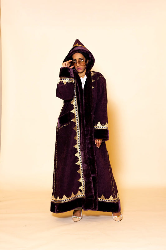 Purple Moroccan Farwa (coat)