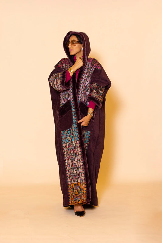 Purple Palestinian Farwa (coat)