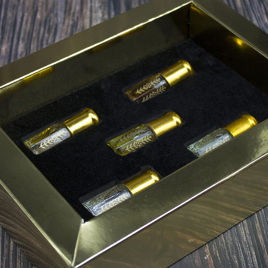 Oil Blend Set with an elegant golden box