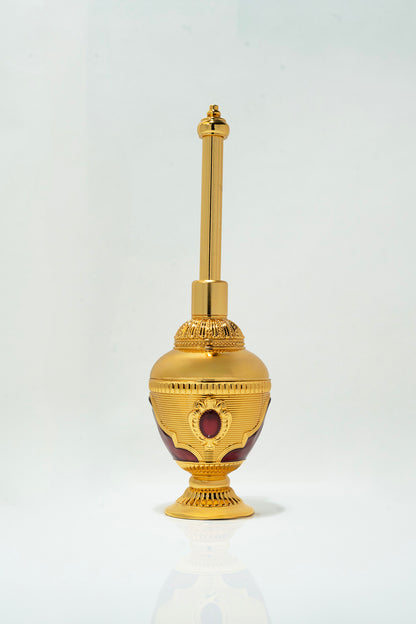 Luxury Gold and Red Mirror Tray Arabic Incense Burner Set