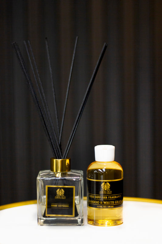 Bamboo and White Grape Reed Diffuser Set