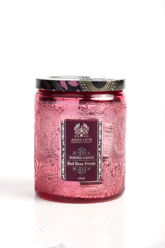 Red Rose Petals Candle