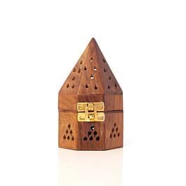 Wooden Incense Burner Pyramid - For Hair